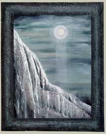 Color image of Swartz painting: The lonely light, an image of mysterious wisdom