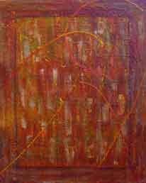 Color image of Swartz painting: The dove descending breaks the air
